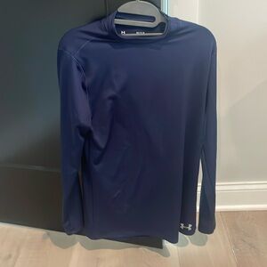 Under Amour Navy fitted cold gear mock turtle neck.
